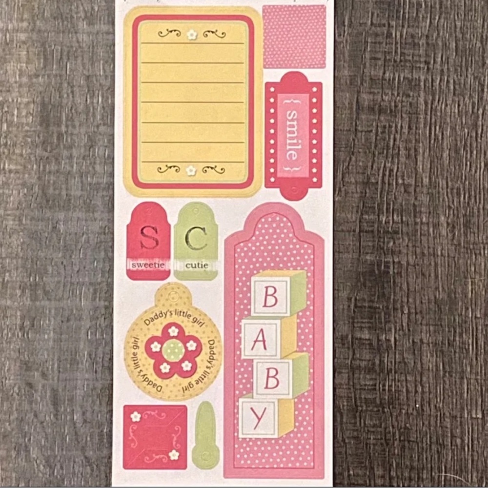 💞 New Baby Girl Scrapbook Craft Stickers